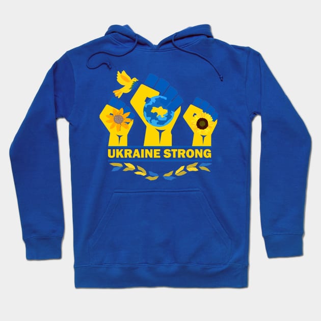 Ukraine strong Hoodie by tashashimaa